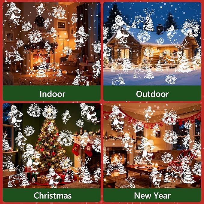 Christmas Projector Lights Outdoor, 3D Dynamic Christmas Light Projector Outdoor Christmas Lights, Landscape | Lumora