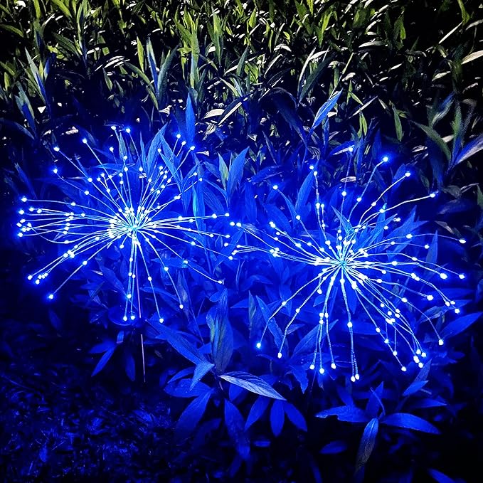 JJGoo Solar Firework Lights, 2 Pack 120 LEDs 2 Lighting Modes Solar Garden Lights Outdoor Waterproof for Yard Patio | Lumora