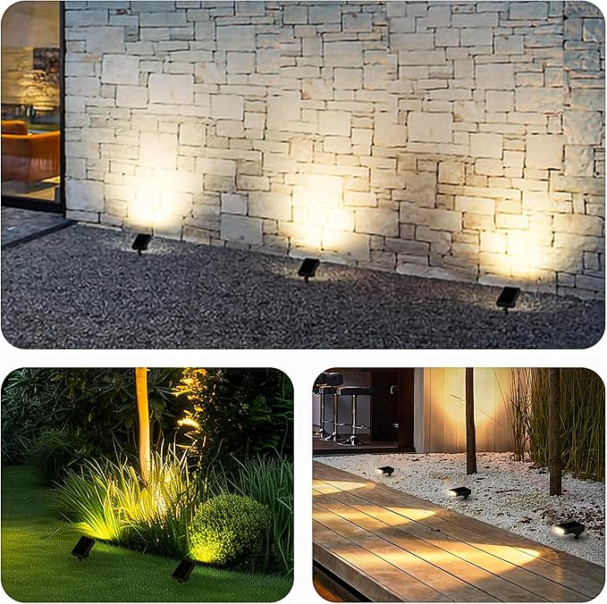 Solar Garden Light | 500 Lumens 3000K Warm White Outdoor Pathway & Landscape Lighting | IP65 Waterproof, 3-Day Rainy Performance (4)