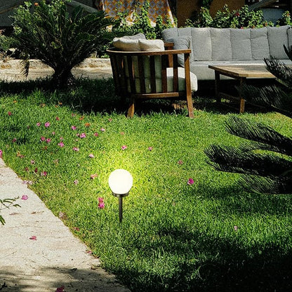 LIFKOME Solar Lawn Light Ball Bulb Outdoor Solar Garden Pathway Lamp Warm Light Waterproof Ground Plug for Yard Decoration
