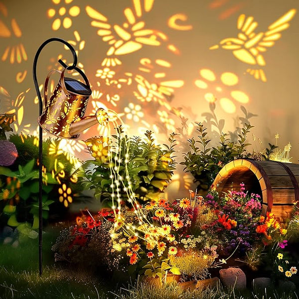 Solar Lights Outdoor Garden Decor, Solar Lanterns Watering Can Lights Gardening Gifts for Mom Women Grandma | Lumora