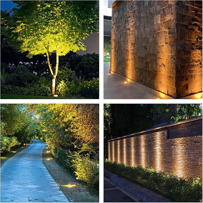 JESLED Outdoor Landscape Lights, 6W LED In Ground Well Lights, 12V 24V 3000K Warm White, IP67 Waterproof Low | Lumora