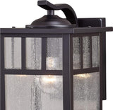 VAXCEL Mission 9.5 in. H 1-Light Oil Burnished Bronze Mission Outdoor Wall Sconce Made of Durable Steel, Clear | Lumora