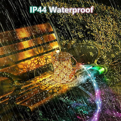 Solar Watering Can Lights, Solar Watering Can with Cascading Lights, Vintage Hanging Lantern Outdoor Decor for Garden Yard Lawn Patio Pathway (Multicolor)