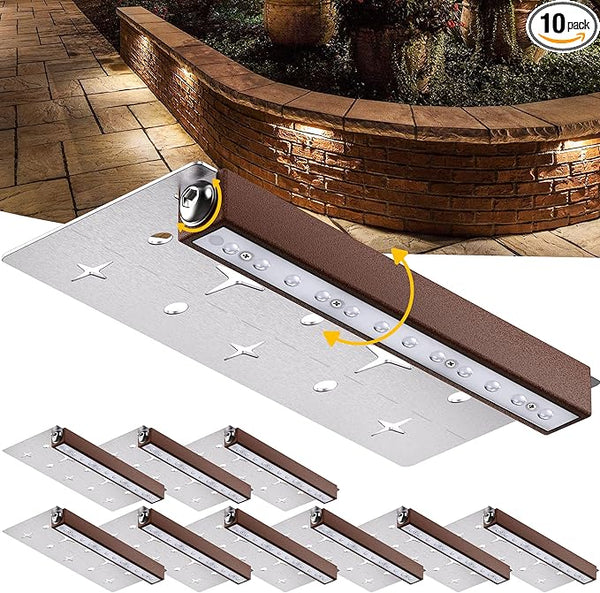 10 Pack 7 Inch Landscape Lighting, 2.5W Hardscape Step Lights 12V-36V AC/DC, Low Voltage Outdoor Step Lights | Lumora