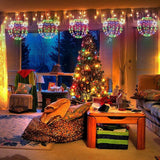 Joomer Battery Operated Christmas Ball Lights 2Pack, 13IN & 11IN Foldable Metal Sphere - Outdoor String Light | Lumora