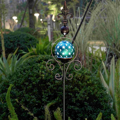 Garden Decor Solar Lights Outdoor Decorative Garden Stake Decorations for Outside Yard Patio Porch Lawn. Yard Art. (Blue Globe)