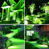 Green Solar Spot Lights Outdoor, 2 Pack Solar Landscape Spotlights IP65 Waterproof 9.8ft Cable, Auto On/Off Outdoor | Lumora