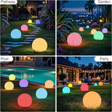 shumi Solar Ball Light-12inch LED Outdoor Table Lamp,16 RGB Colors and Dimmable Globe Light with Remote,Decor for | Lumora