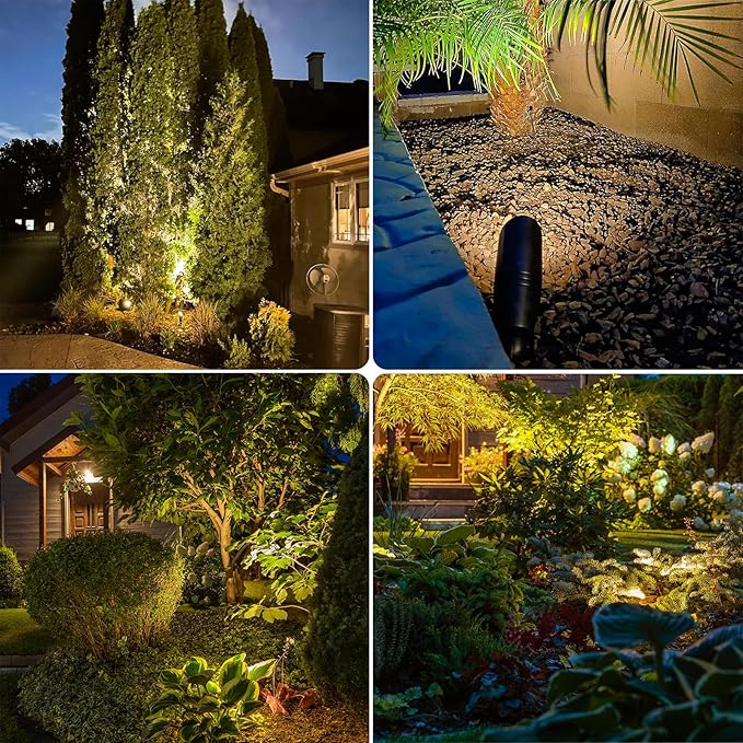 GKOLED Brass LED Outdoor Landscape Spotlights, 12V Low Voltage Spot Light, Waterproof Landscape Lights, Uplighting | Lumora