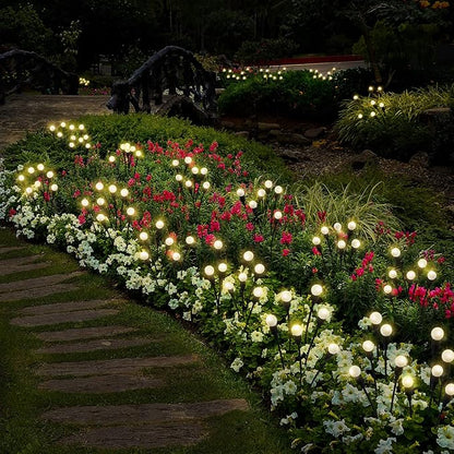 4PCS 8LED Solar Powered Garden Lights Outdoor Waterproof, Solar Starburst Swaying Garden Lights, Swaying When Wind Blows Solar Garden Lights Outdoor Decorative String Lights