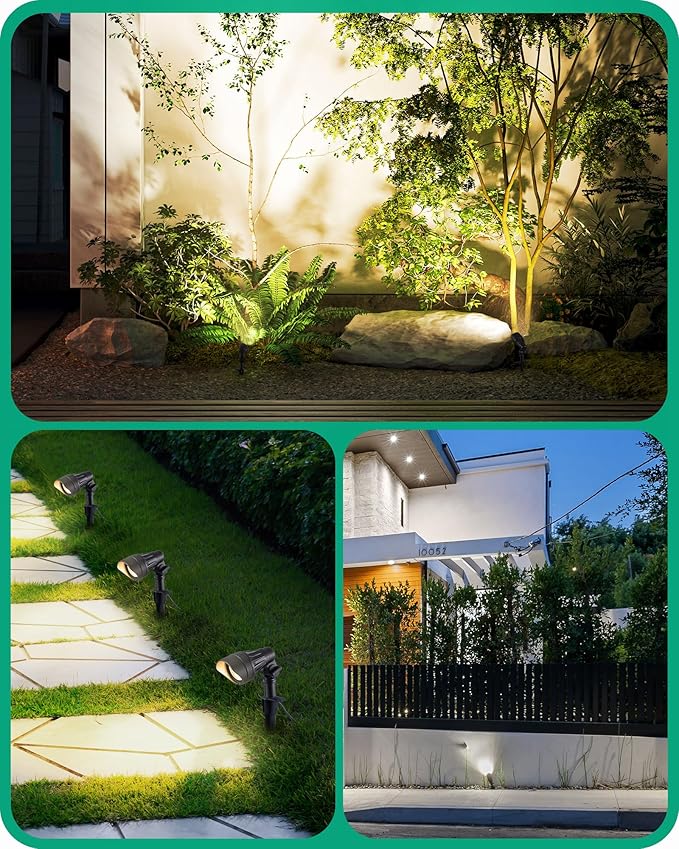 EDISHINE Low Voltage Landscape Lights, 3.2W 12V ACDC 240LM Low Voltage Spotlight, CRI 80 & Beam Angle 35°, 3000K | Lumora