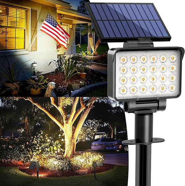 Solar Spot Lights Outdoor Waterproof for Flag, Tree, House, Garden, Yard, 3 Brightness Modes Solar Powered | Lumora