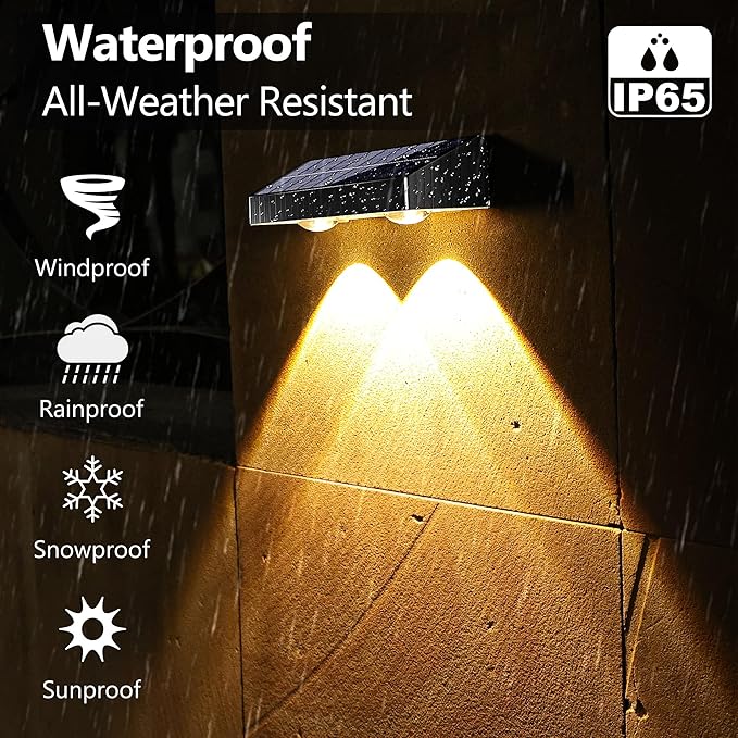 Brizled Solar Fence Lights, 20 Pack 3 Colors 6 Modes 250ml Outdoor Fence Solar Lights, IP65 Waterproof Outdoor Wall | Lumora