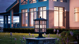 Urban Ambiance Luxury Craftsman Outdoor Post Light, Medium Size: 16.5" H x 9.5" W, with Tudor Style Elements | Lumora