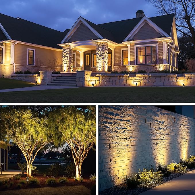 All-in-One Outdoor Low Voltage Landscape Lighting Kit, 8 Pack 3000K Landscape Spot Lights with 60W Transformer 65FT | Lumora