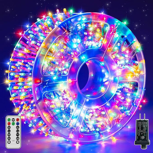 Christmas String Lights Indoor 1200LED 196FT, Waterproof Outdoor String Lights with Remote and Timer, 8 Modes | Lumora