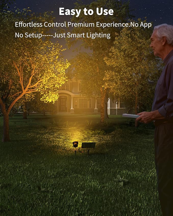 Ofuray Solar Spot Lights Outdoor, RGB Color Changing with 8 Lighting Modes, IP67 Waterproof Landscape Lights 9.8ft | Lumora