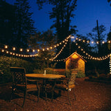 Hometown Evolution, Inc. Mercury Gold Outdoor Patio String Lights (100 Foot, G40 Mercury 1.6" Bulbs - Black Wire) | Lumora