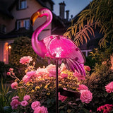Solar Lights Outdoor,Flamingo Gifts for Women,Pink Flamingos for Yard Art Decor,Solar Metal Flamingo Lights | Lumora