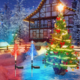 Baquler 2 Pcs Solar Christmas Tree Garden Stake Lights Outdoor Christmas Tree Lighted Yard Decorations Multicolor | Lumora
