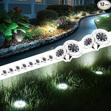Solar Ground Lights, 12 Pack Solar Lights Outdoor Waterproof, Solar Garden Lights Landscape Lighting for Pathway | Lumora
