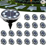 SOLPEX Solar Ground Lights 20 Pack, Solar Pathway Lights Outdoor Waterproof, Landscape Lighting for Garden | Lumora