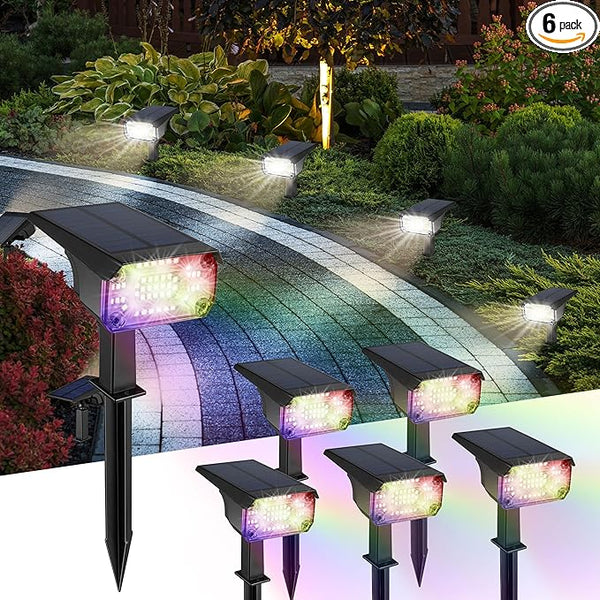 Kingsyard Solar Color Changing Lights 8 Colors, USB & Solar Powered Solar Lights Outdoor Waterproof IP68 | Lumora