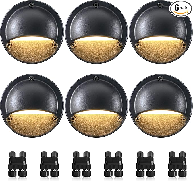 SUNVIE 5W LED Low Voltage Deck Lights, 12-24V Step Lights Outdoor with Fastlock2 Wire Connectors, Low Voltage | Lumora