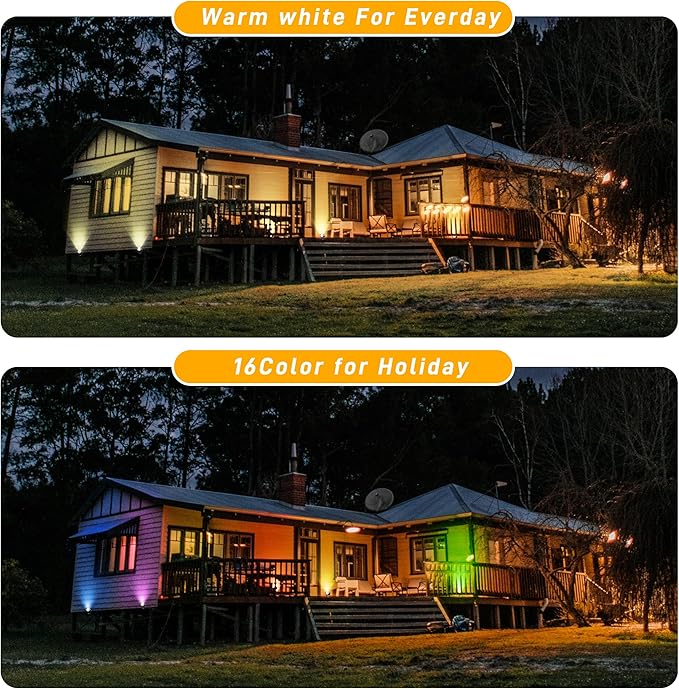 12W RGBW Low Voltage Landscape Lights, LED Color Changing Landscape Lighting,12V 24V Waterproof Outdoor Spotlight | Lumora