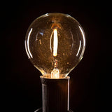 Hometown Evolution, Inc. G50 2" LED Filament Outdoor Patio String Lights with 0.6 Watt Light Bulbs (G50 LED - Black | Lumora