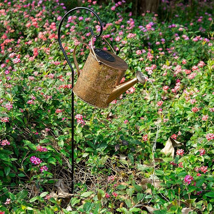 Solar Lights Outdoor Garden Decor, Large Waterproof Watering Can Landscape Lights Outside Decorations for Yard Front Porch Patio Backyard Gardening Gift for Mom Grandma Women Birthday