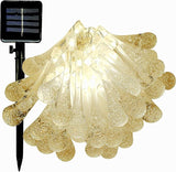 Hometown Evolution, Inc. Solar Powered Water Drop String Lights - 30 LED Warm White, 8 Modes, Outdoor Waterproof | Lumora