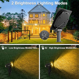 Solar Spot Lights Outdoor, Solar Landscape Spotlights IP65 Waterproof 9.8ft Cable, Auto On/Off Outdoor Wall Lights | Lumora