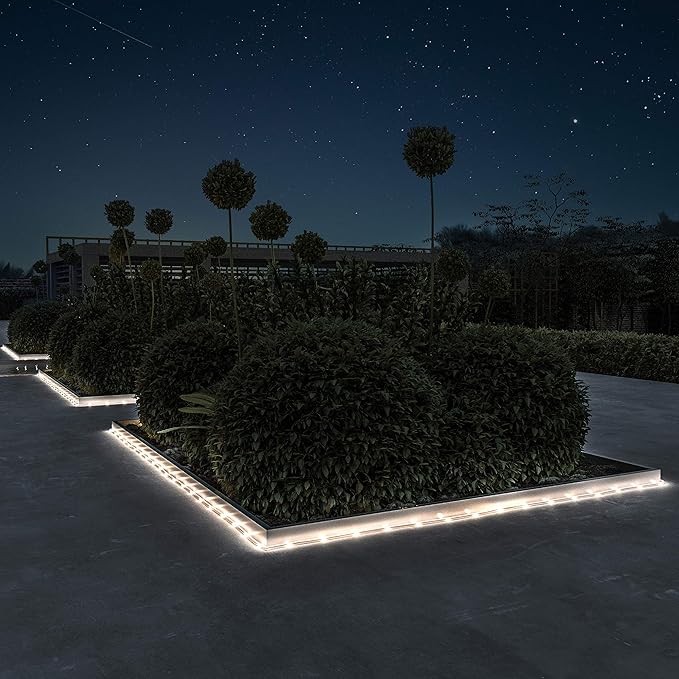Outdoor Solar Rope Lights - Solar Powered Cable String 100 LED Lights with 8 Modes for Patio, Backyard, Garden, and Events by Pure Garden (Warm White)