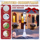 MUPATER 6 ft Tall Christmas Lamp-Post, Pre-Lit Christmas Outdoor Decorations with Energy-Efficient LED, Lighted | Lumora