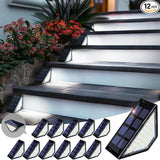12 Pack Solar Step Lights for Outside, 24 LEDs Solar Stair Lights Waterproof IP65, Solar Deck Lights Outdoor Decor | Lumora