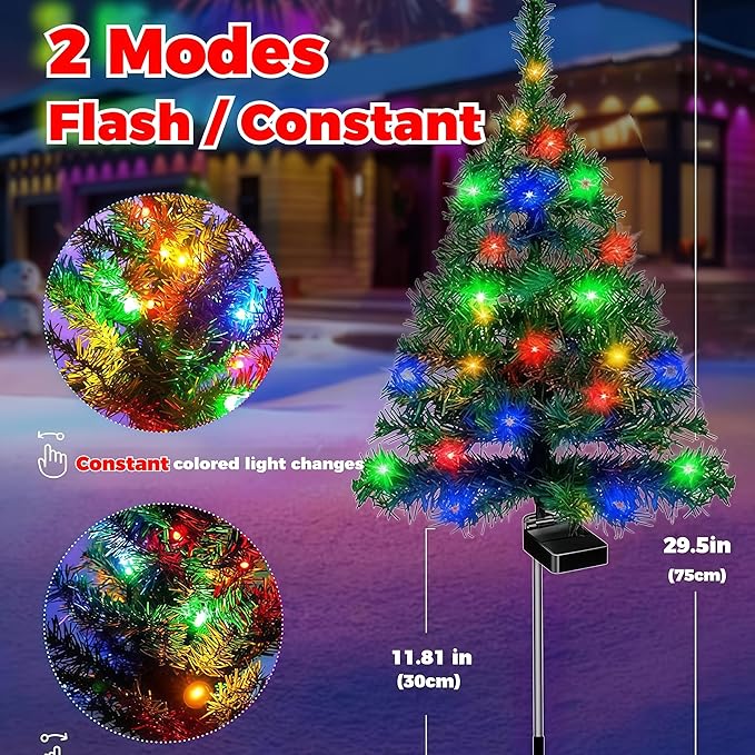 2026 New Solar Christmas Tree Lights Holiday Decorations, Outdoor Courtyards, Gardens, Lawns, Small Path Ligh | Lumora