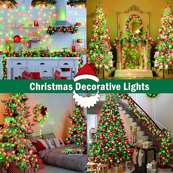 SAUIRS 197FT 500 LED Christmas Lights Outdoor String Lights with 8 Modes Timer Waterproof Fairy Light Plug in for | Lumora