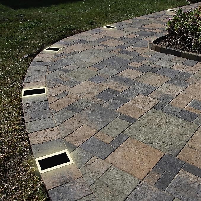 LUMENGY Solar Paver Light 4×8 inch (3.93x7.87), Stainless Steel with Tempered Glass, 2700K - Outdoor Path Light | Lumora