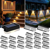 Solar Deck Lights Outdoor 24 Packs, Solar Powered LED Step Lights Waterproof Outdoor for Deck, Stairs, Step, Fence | Lumora