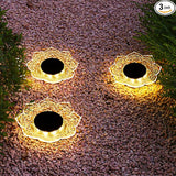 Roaming Acrylic Petal Bury Light 3-Pack Suitable for Gardens, Courtyards, Terraces, Corridors - Outdoor Path Light | Lumora