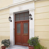 Nuvo Lighting 60/4925 Banyon One Light Wall Lantern/Arm Up 100 Watt A19 Max. Clear Water Glass Rustic Bronze | Lumora