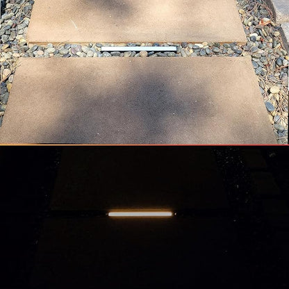 LUMENGY Paver Light Slim 0.5x9 Inch (0.55x8.85), 2700K Warm White, Glare-Free Linear Lighting for Driveways, Walkways and Paver Borders, 12V Hardwired, IP67 Waterproof, Drive-Over Rated