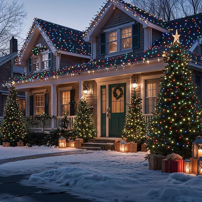 100 LED String Lights 33ft Multicolor, Plug in Fairy Lights with 8 Modes, Indoor Outdoor Christmas Lights for Tree | Lumora