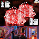 Jnaurb 2-Pack Battery Operated Rope Lights for Outside, Total 66FT 200LED 8 Modes Battery Operated String Lights | Lumora