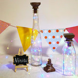 Square 8 Pack Solar Powered Wine Bottle Lights, 20 LED Waterproof Copper Cork Lights for Wedding, Christmas | Lumora