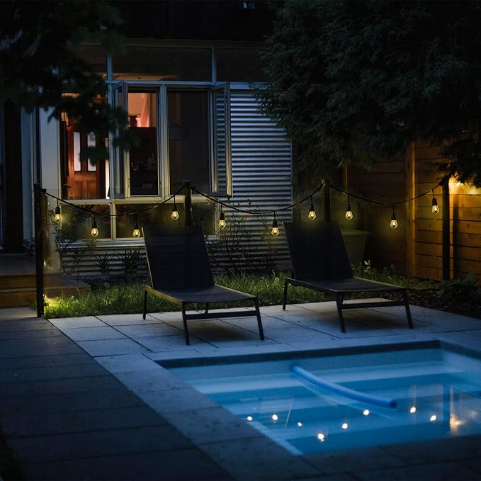 Feit Electric LED String Lights with Flame Bulbs Effect, 12ft Commercial Grade and - Outdoor Security Flood Light | Lumora