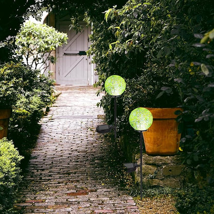 Solar Lawn Lamp Ground Insert Light Waterproof Solar Garden Light Outdoor Mosaic Ball-Shaped Landscape Lighting for Patio Yard Path Decor