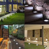 Solar Ground Lights - 20 LED, 12 Pack Outdoor Disk Lights - Waterproof in-Ground Garden Light Set for Pathway, Lawn | Lumora